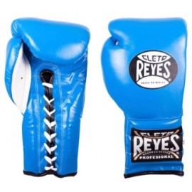 Guantes Cleto Reyes Con Agujeta 12 Oz. Azul