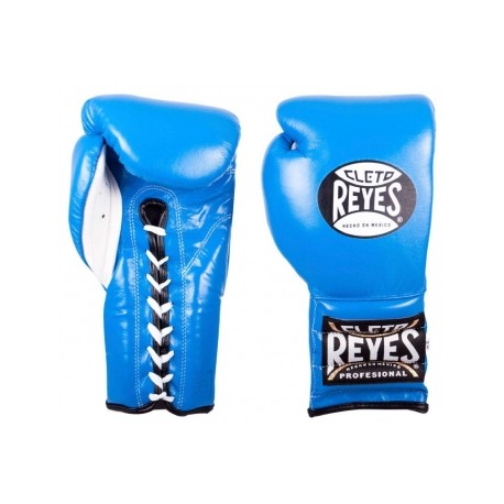 Guantes Cleto Reyes Con Agujeta 12 Oz. Azul