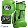Guantes Cleto Reyes Con Velcro 14 Oz. Verde Limón