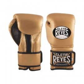 Guantes Cleto Reyes Con Velcro 12 Oz. Dorado