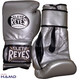 Guantes Cleto Reyes Con Velcro 14 Oz. Platino