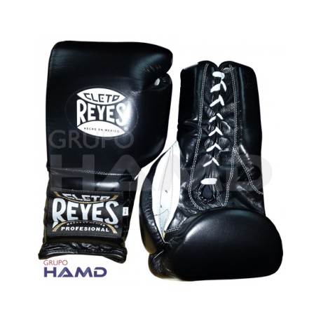 Guantes Cleto Reyes Con Agujeta 14 Oz. Negro