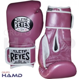 Guantes Cleto Reyes Con Velcro 16 Oz. Rosa
