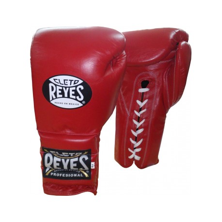Guantes Cleto Reyes Con Agujeta 18 Oz. Rojo